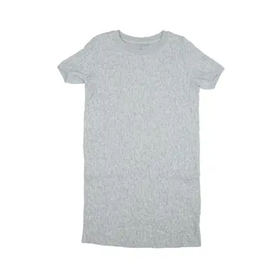 COS Textured T-Shirt Dress Grey Short Sleeve Short Womens UK 8