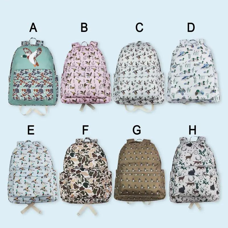 Duck camo kids boys hunting backpack back to school backpack