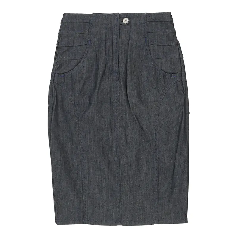 Armani Jeans Midi Pencil Skirt - 26W UK 6 Blue Cotton | Size: UK 6