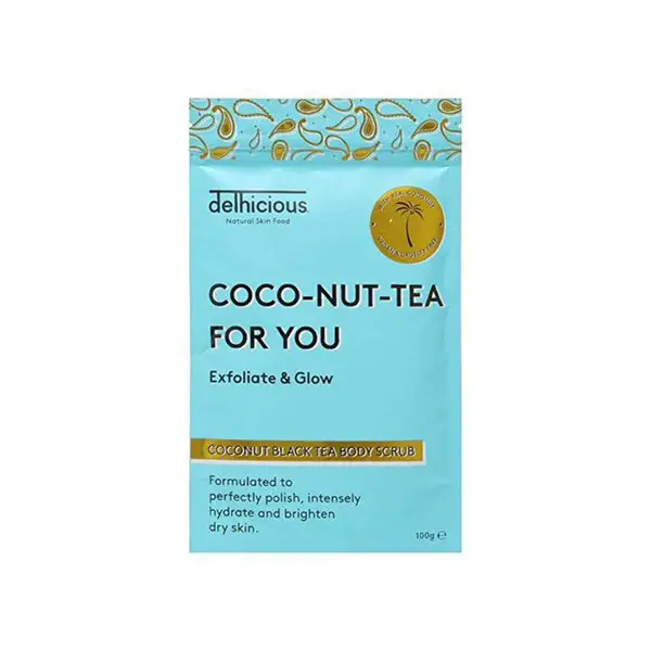 Delhicious Peeling Coco-Nut-Tea For You (Coconut Black Tea Body Scrub) 100 g