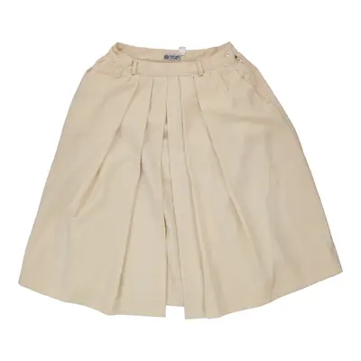 Unbranded Midi Skirt - 27W 27L Cream Virgin Wool