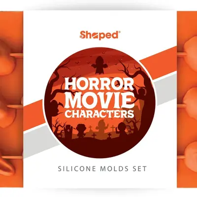 Shaped Horror Movie Characters Silicone Baking Mold Set with 6 Spooky Designs Flexible Food-Grade Non-Toxic BPA-Free Bakeware...