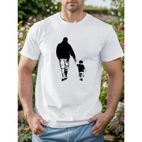 Father And Son Men's Short Sleeve T-shirt Summer T-shirt Top