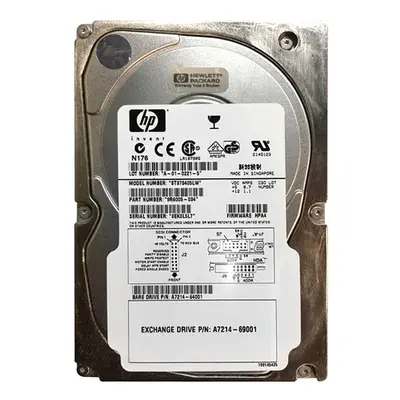 A7214-69001 HP 72.8GB Ultra-160 SCSI 10000 3.5-inch Hard Drive