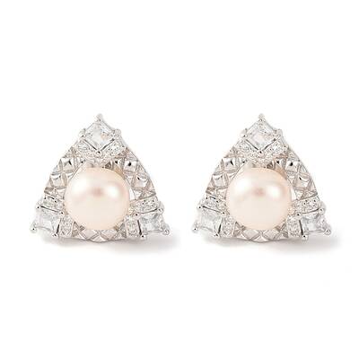 925 Sterling Silver Triangle Stud Earrings