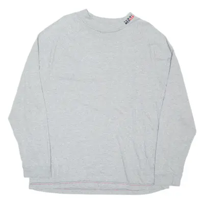 TOMMY HILFIGER Mens T-Shirt Grey Long Sleeve XL