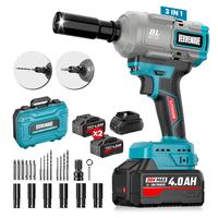 Cordless 1/2” Impact Wrench, Max Torque 600 Ft-lbs / 800 N.m Power Impact Gun, 20V 1/2 Electric Impact Driver, 3-Speed 3500...