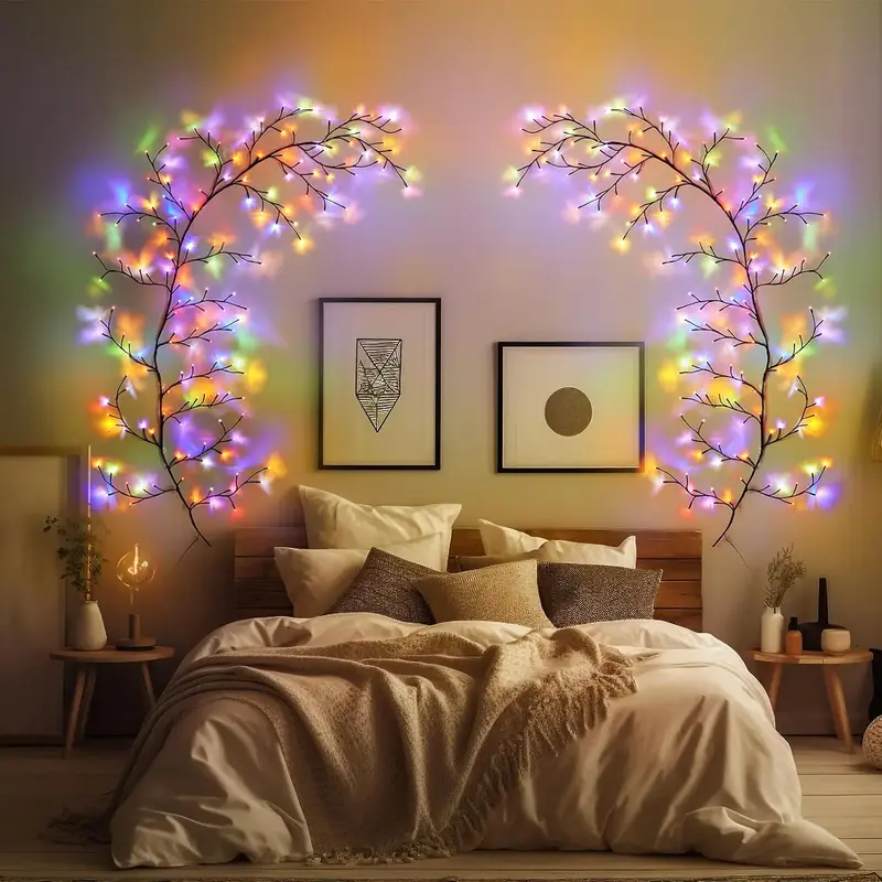 Home Decor LED Willow Vine Light, USB Powered Artificial Willow Branch String Light, Decorative Light For Home Wall Bedroom L...