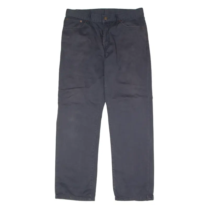 LEVI'S 751 Mens Twill Trousers Blue Classic Straight W36 L32