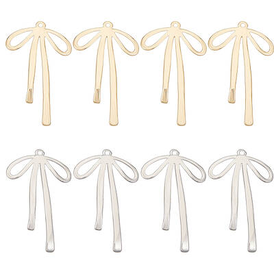 8Pcs 2 Colors Brass Pendants