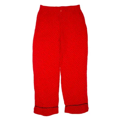 GANNI Spotted Womens Trousers Red Regular Wide-Leg W34 L30
