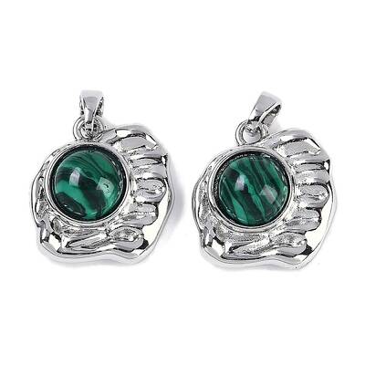 Synthetic Malachite Pendants