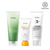[Anua Official Shop] The Morning Skin Kit | spf, korean sunscreen, no white cast, facial wash, foam cleanser, skin barrier, m...