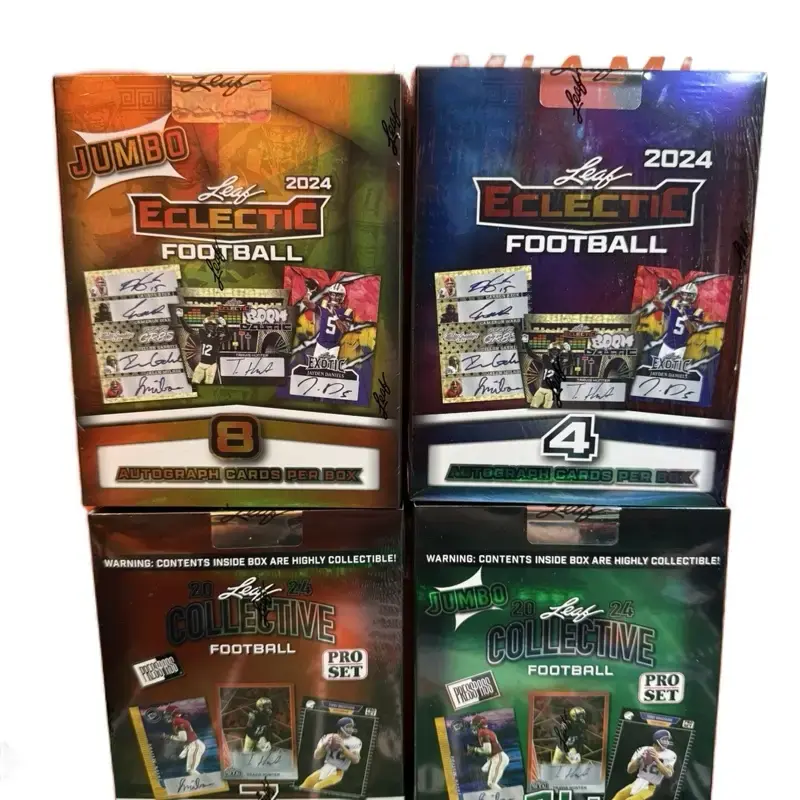 (2) 2024 Leaf Electic Football Hobby/Jumbo Hobby (2) Leaf Collective Football Hobby/Jumbo Hobby