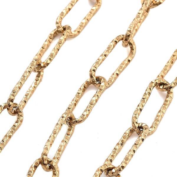 PVD Vacuum Plating Textured 304 Stainless Steel Paperclip Chains