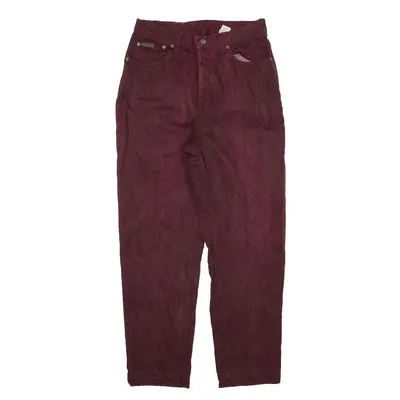 CALVIN KLEIN Jeans Maroon Denim Relaxed Tapered Womens W28 L27