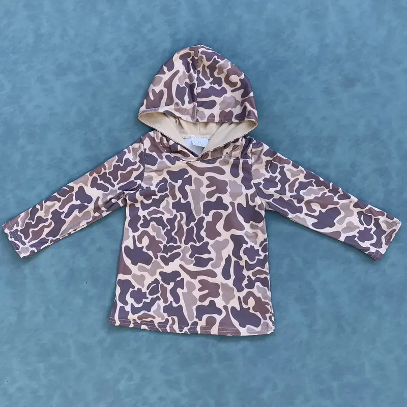 Kids fashion camouflage kids boys hunting hoodie top