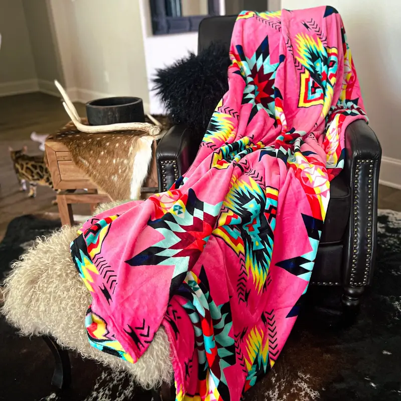 Posh Pink Throw Blanket 78\