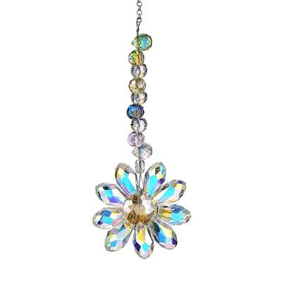 Glass Flower Hanging Suncatchers