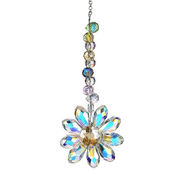 Glass Flower Hanging Suncatchers