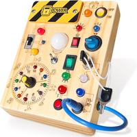 Busy Board,Montessori Toys for 1-3 Years Old, Wooden Toddler Toys, Sensory Travel Toys, Ideal Gift for 1+ Year Old Boys (Busy...