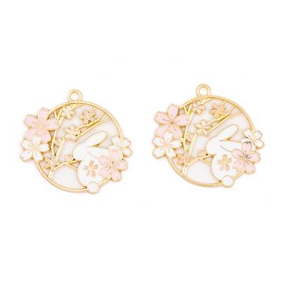 Rack Plating Alloy Enamel Pendants