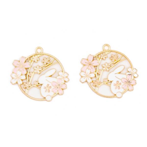 Rack Plating Alloy Enamel Pendants