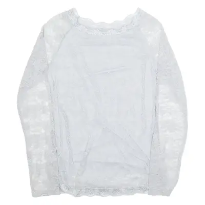 Womens Top Grey Long Sleeve Nylon M