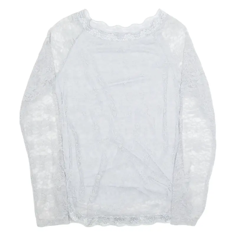 Womens Top Grey Long Sleeve Nylon M
