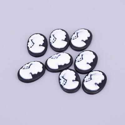 Resin Cameo Lady Head Cabochons