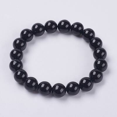 Natural Jade Beaded Stretch Bracelet