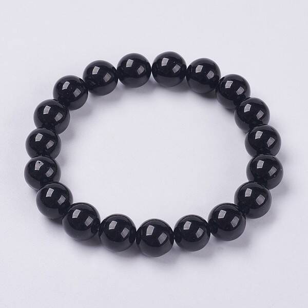 Natural Jade Beaded Stretch Bracelet
