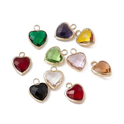 Heart K9 Glass Charms