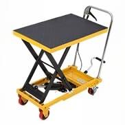 Garvee Heavy Duty Hydraulic Lift Table Cart for Stairs - 500 lbs Load, Manual Single Scissor Platform - Max Height 28.5, Non...