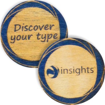 100 Promotional Wood Poker Chips: 2 Side Imprint - Real Wood