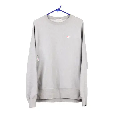 Reverse Weave Champion Sweatshirt - Large Grey Cotton