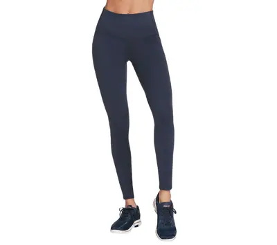 Skechers, GoWalk Women's Synthetic Sports Leggings, Dark Blue, Size 10
