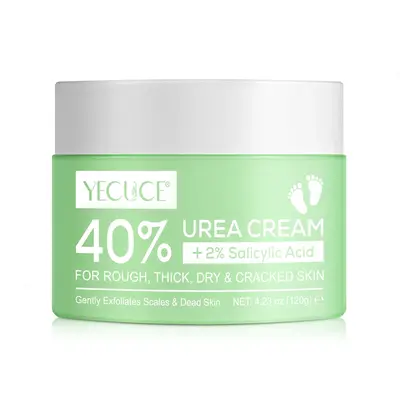 Yecuce Urea Cream 40% plus , Foot Cream for Dry Cracked Heels Feet Knees Elbows Hands Nails