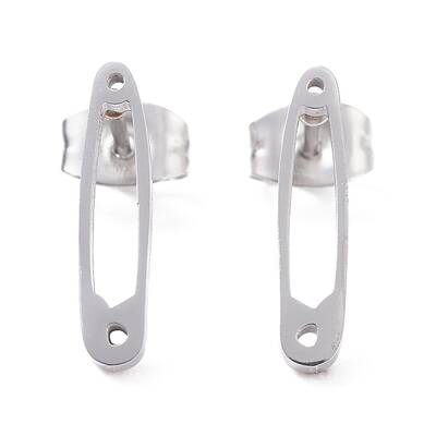 Non-Tarnish 304 Stainless Steel Stud Earrings Findings