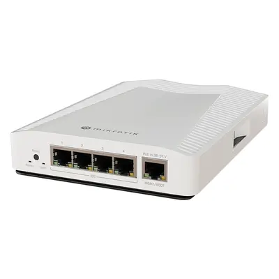 CRS304-4XG-IN Mikrotik 304-4XG-IN 4-Ports 10GbE RJ45 LAN with 1x Gigabit RJ45 PoE-In Port Cloud Managed Network Switch