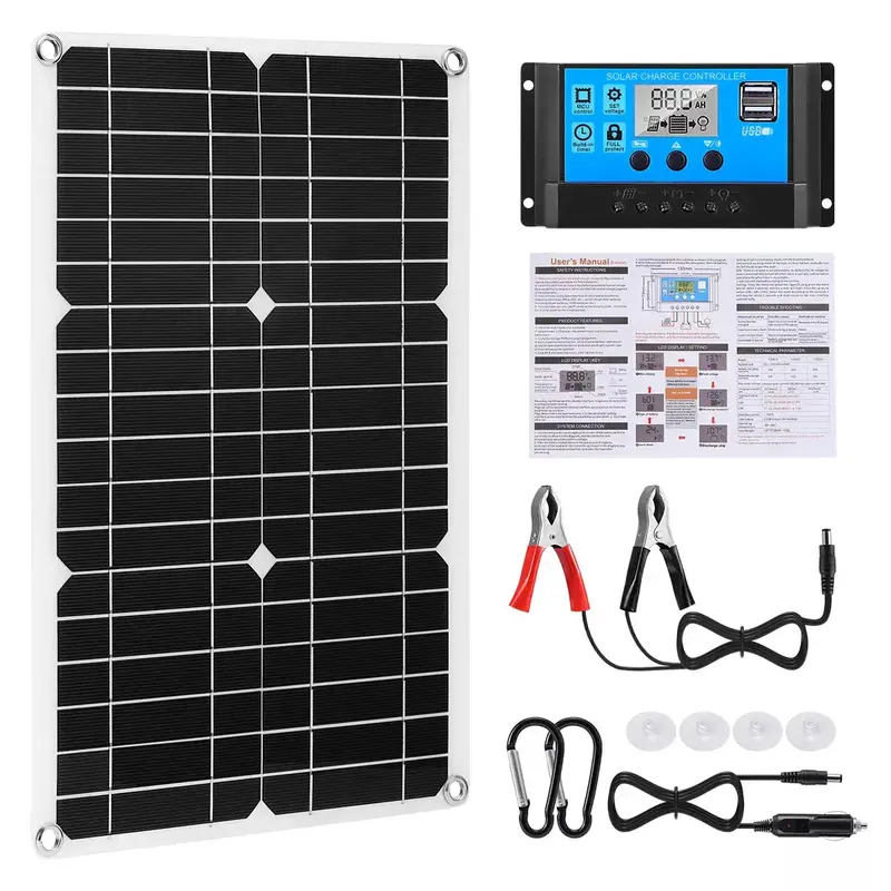 400 Watts Solar Panel Kit 100A 12V Battery Charger w/ Controller Caravan Boat RV