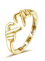 Women's Elegant Heart & Hands Design Ring, Exquisite Trendy Ring, Fashionable Jewelry for Women As Gift, Engagement Rings, Pr...