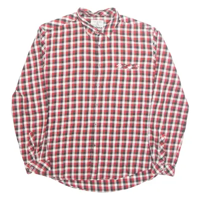 BARBOUR Slim Fit Mens Shirt Red Check Long Sleeve XL