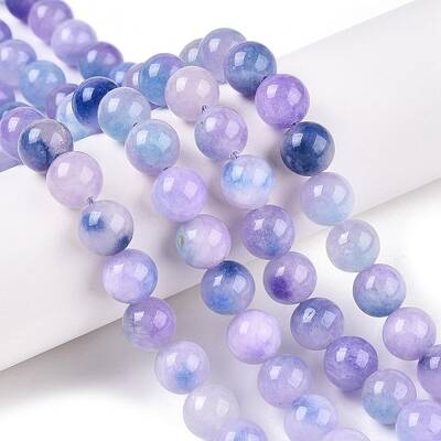 Dyed Natural White Jade Beads Strands