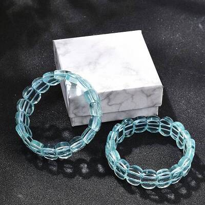 Glass Beads Stretch Bracelets for Women Men
