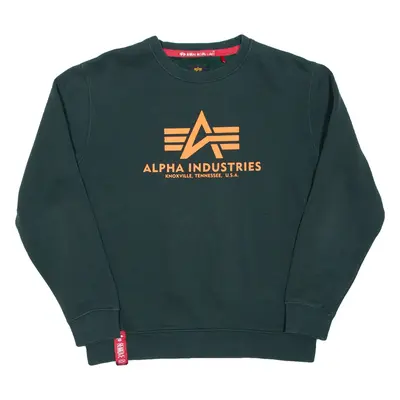 ALPHA INDUSTRIES Mens Sweatshirt Green M
