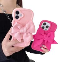 Cute Bow Decor Phone Case, Anti-slip & Anti-drop Phone Protective Cover, Phone Accessories Compatible with iPhone 16 15 14 13...