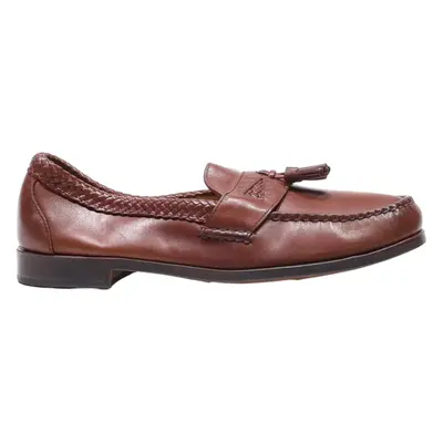 ALLEN EDMONDS Loafer Shoes Brown Leather Mens UK 12