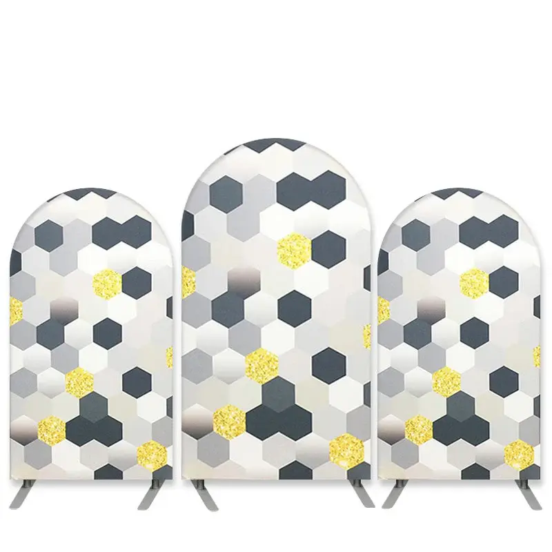 Aperturee Abstracted Pattern Theme Light Grey Arch Backdrop Kit | Diy Arch Backdrop Cover | Wedding Arch Backdrop | Custom Ar...