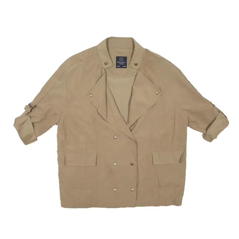 LFT Cropped Sleeve Jacket Beige Womens M
